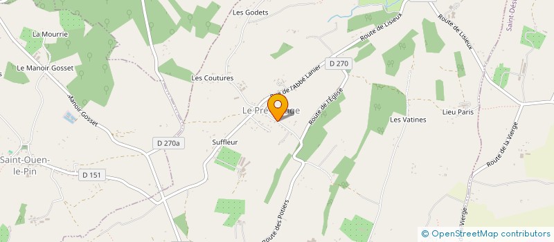 localisation de l'entreprise YOER à LE PRE-D'AUGE