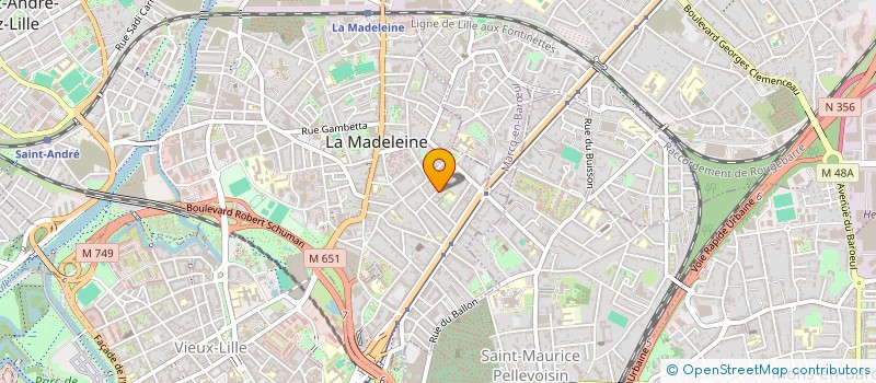 localisation de l'entreprise YOGA & ART à LA MADELEINE