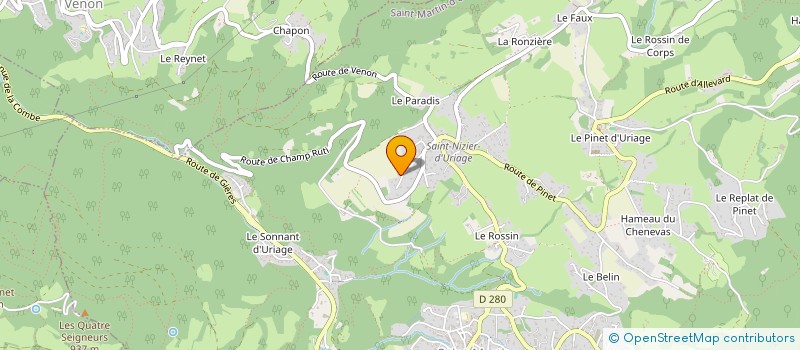 localisation de l'entreprise YOGA BELLEDONNE à SAINT-MARTIN-D'URIAGE