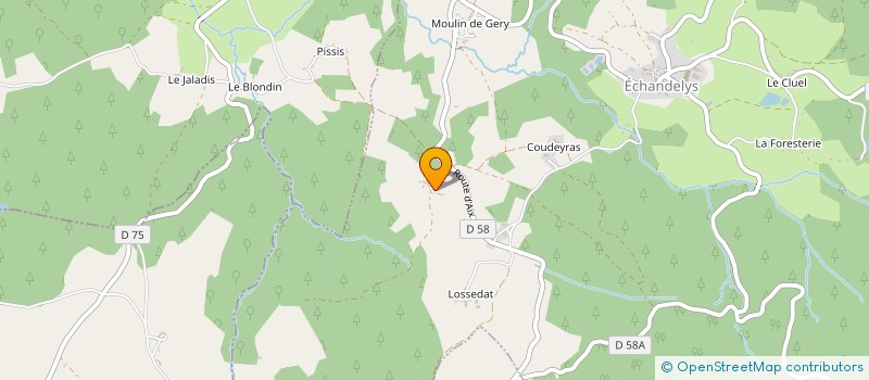 localisation de l'entreprise YOGA EN LIVRADOIS-FOREZ  ECHANDELYS