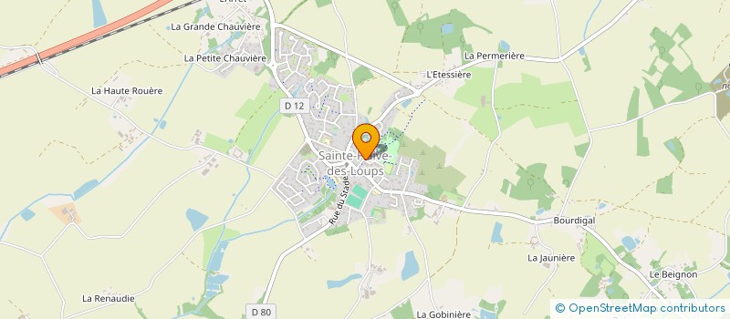 localisation de l'entreprise YOGA ET BIEN-ETRE FLAVOIS  SAINTE-FLAIVE-DES-LOUPS