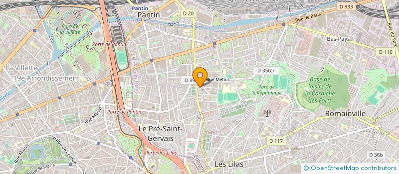 localisation de l'entreprise YOGA ET CULTURES DU MONDE  PANTIN