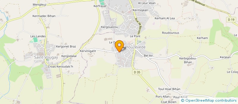 localisation de l'entreprise YOGA ET SANTE CLEDER  PLOUZEVEDE