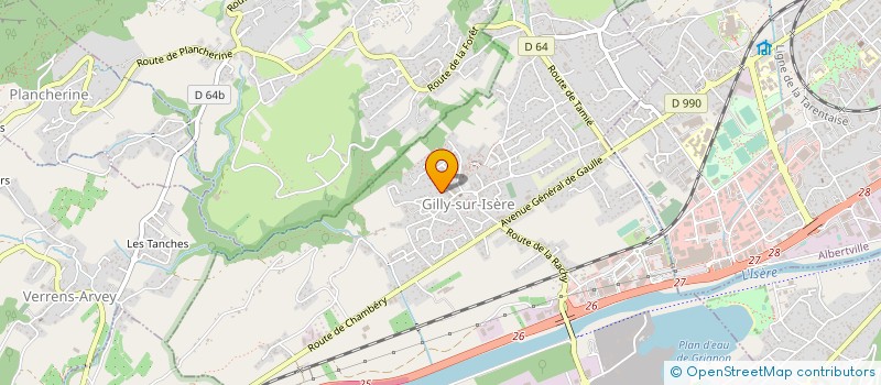 localisation de l'entreprise YOGA ET VIE ALBERTVILLE  GILLY-SUR-ISERE