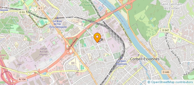 localisation de l'entreprise YOGA'INSIDE  CORBEIL-ESSONNES