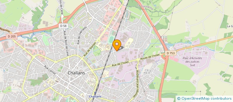 localisation de l'entreprise YOGA POUR TOUS à CHALLANS