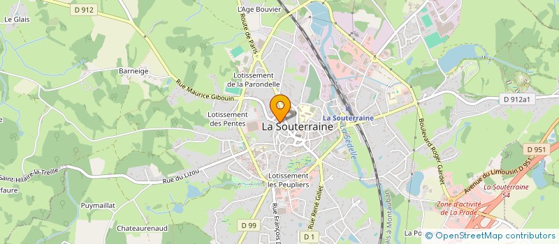 localisation de l'entreprise YOGA SANTE à LA SOUTERRAINE