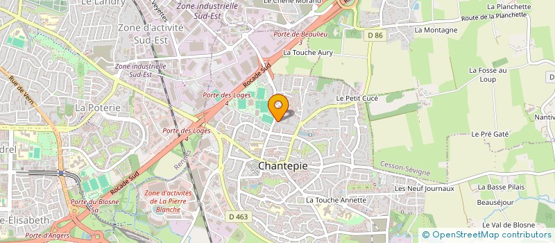 localisation de l'entreprise YOGA VAK à CHANTEPIE
