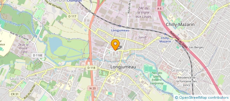 localisation de l'entreprise YOGAM EXO  LONGJUMEAU