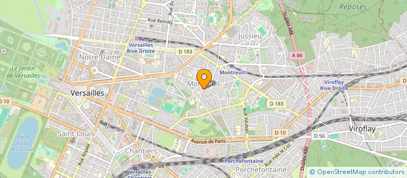 localisation de l'entreprise YOGAMANIA & CO à VERSAILLES