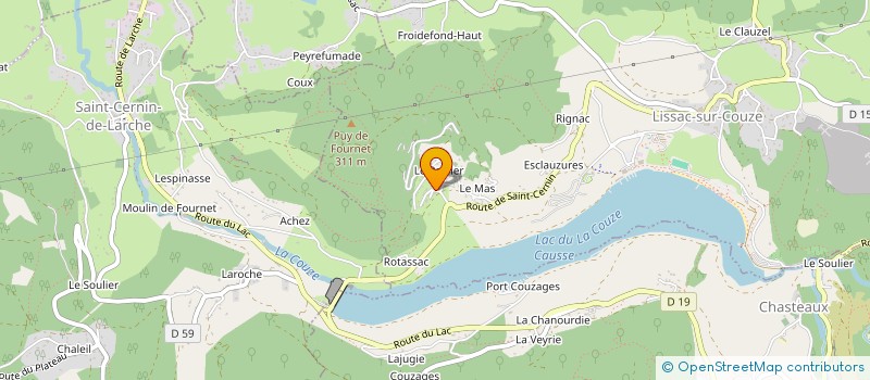 localisation de l'entreprise YOGOMA  LISSAC-SUR-COUZE