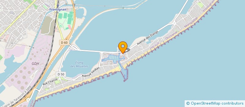 localisation de l'entreprise YOGOOT à FRONTIGNAN