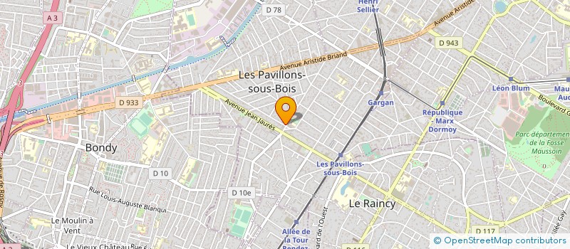 localisation de l'entreprise YOLANGE  LES PAVILLONS-SOUS-BOIS