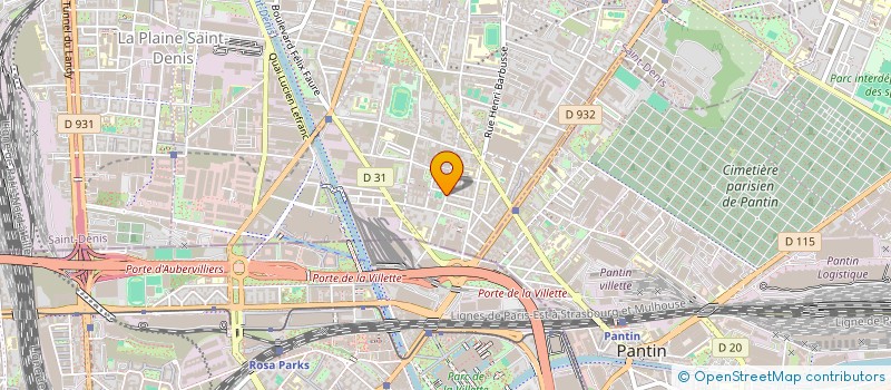localisation de l'entreprise YOLTRAKIT à AUBERVILLIERS