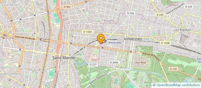 localisation de l'entreprise YON ALBER à VINCENNES