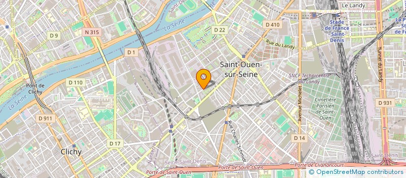 localisation de l'entreprise YONE CONSULTING à SAINT-OUEN-SUR-SEINE