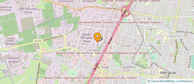 localisation de l'entreprise YONIS DISTRIBUTION à MERIGNAC