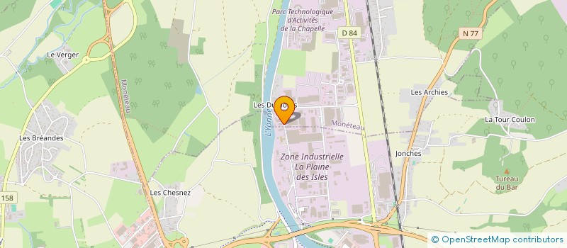 localisation de l'entreprise YONNE ETANCHEITES TOITURES INTERVENTION ENTRETIEN à MONETEAU