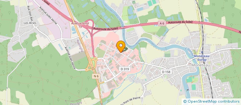 localisation de l'entreprise YONNE LASER à MONETEAU