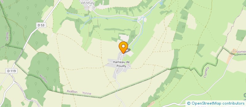 localisation de l'entreprise YONNE PROMOTION TOURISME  FONTENAY-PRES-VEZELAY