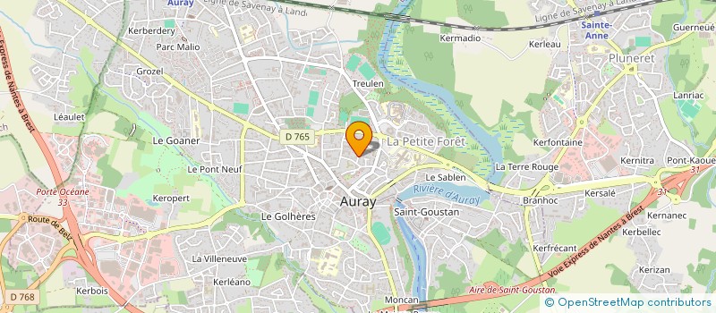 localisation de l'entreprise YONY à AURAY