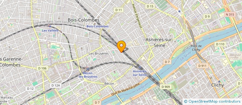 localisation de l'entreprise YOOZU à ASNIERES-SUR-SEINE