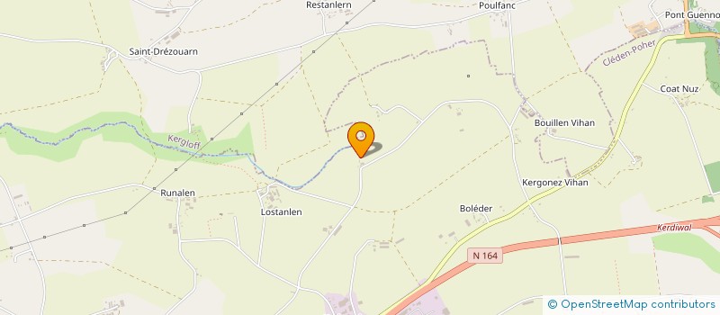 localisation de l'entreprise YORAN EMBANNER à CLEDEN-POHER