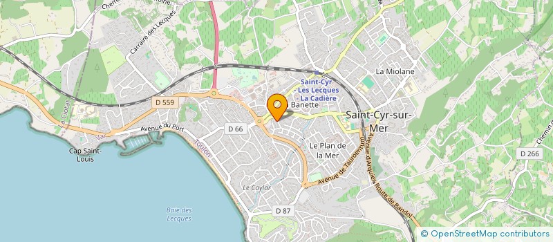 localisation de l'entreprise YORETI à SAINT-CYR-SUR-MER