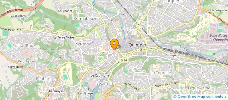 localisation de l'entreprise YOSEF à QUIMPER