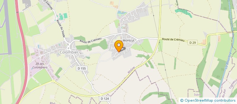 localisation de l'entreprise YOSEIKAN BUDO LE BLANC ET LE BLEU  COLOMBIER-SAUGNIEU