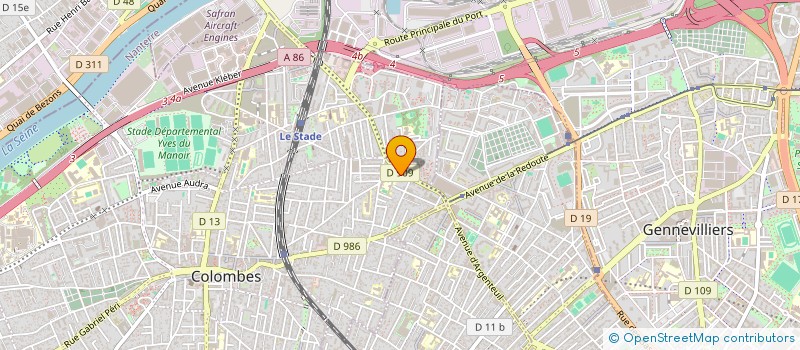 localisation de l'entreprise YOSHAKI à COLOMBES