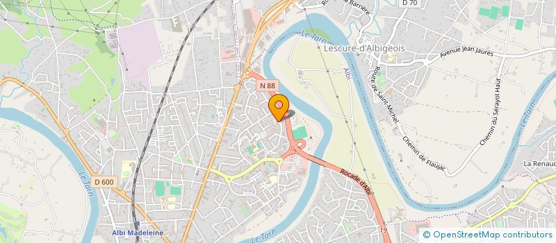 localisation de l'entreprise YOSHIN-KWAI ARTS MARTIAUX CANTEPAU à ALBI