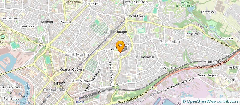 localisation de l'entreprise YOUNG COM à BREST
