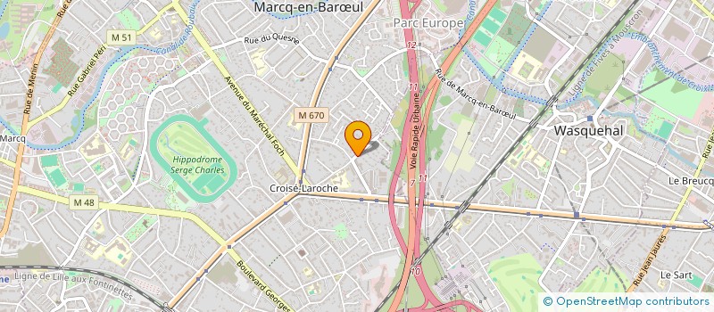 localisation de l'entreprise YOUPI LAB à MARCQ-EN-BARŒUL