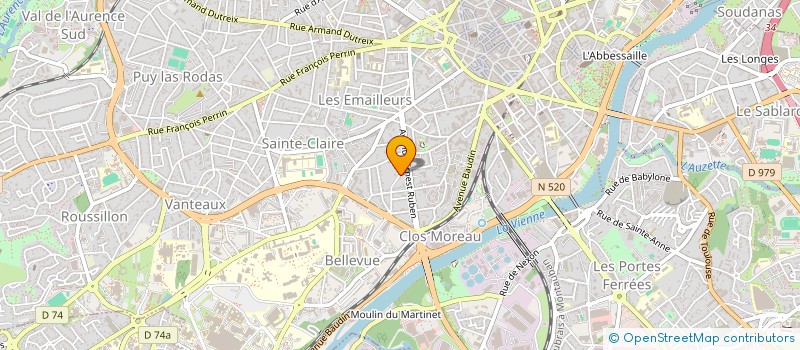 localisation de l'entreprise YOUR CONSULTING à LIMOGES