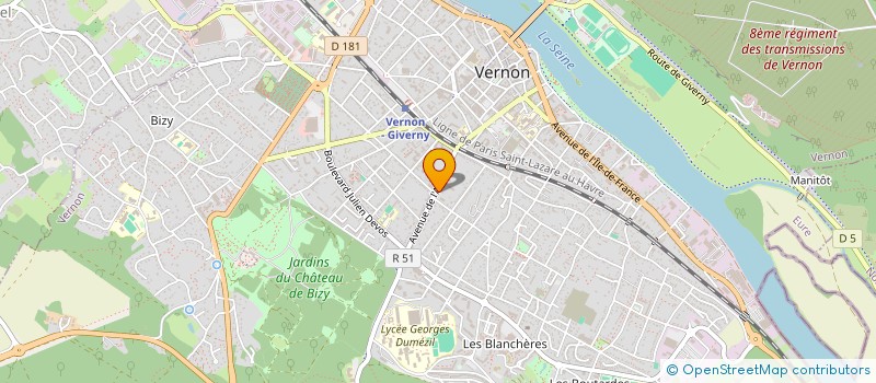 localisation de l'entreprise YOUR EVENT SERVICE à VERNON