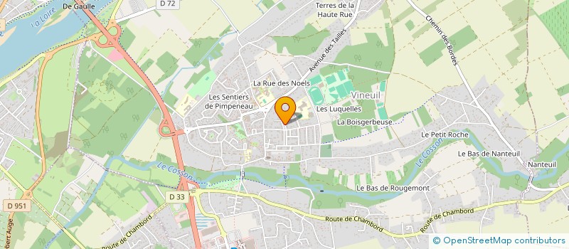 localisation de l'entreprise YOUR NEW CAR à VINEUIL