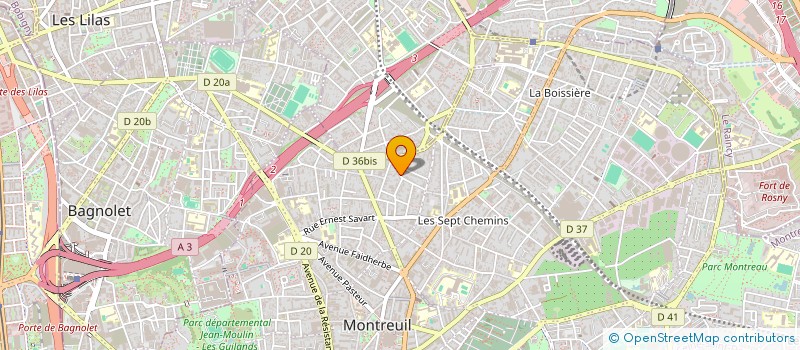 localisation de l'entreprise YOURI FILMS  MONTREUIL