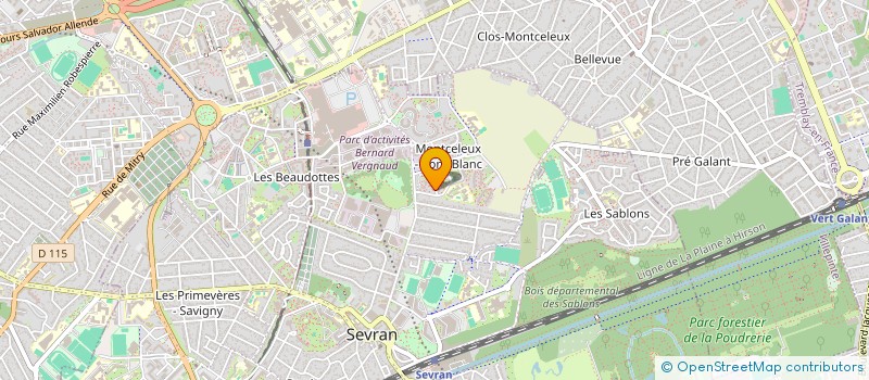 localisation de l'entreprise YOUSRA VTC à SEVRAN