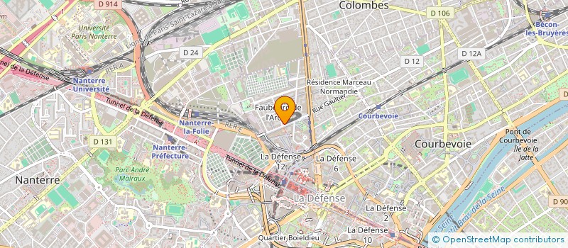 localisation de l'entreprise YOZA TECH à COURBEVOIE