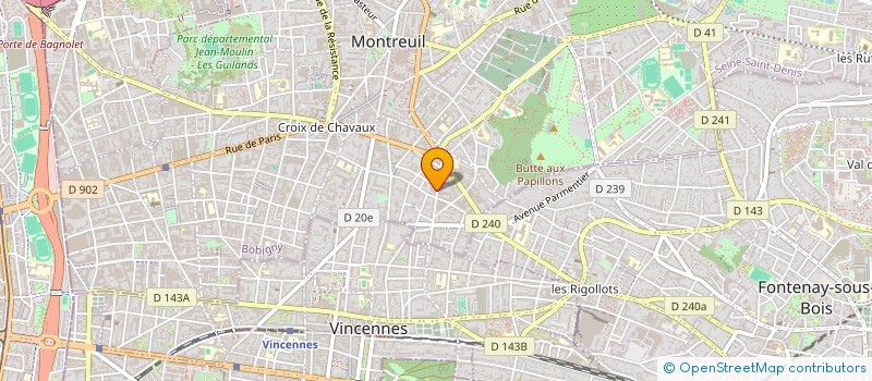 localisation de l'entreprise YPSILON à MONTREUIL