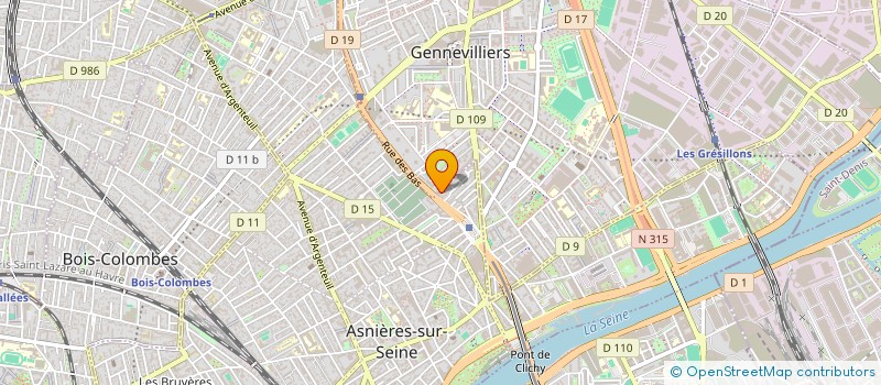 localisation de l'entreprise YR INVESTISSEMENTS à ASNIERES-SUR-SEINE