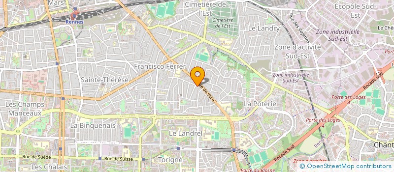 localisation de l'entreprise YRIS à RENNES