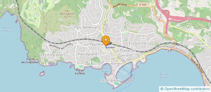 localisation de l'entreprise YROD à BANDOL
