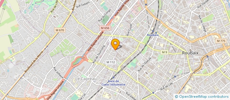 localisation de l'entreprise YRTEX à CROIX