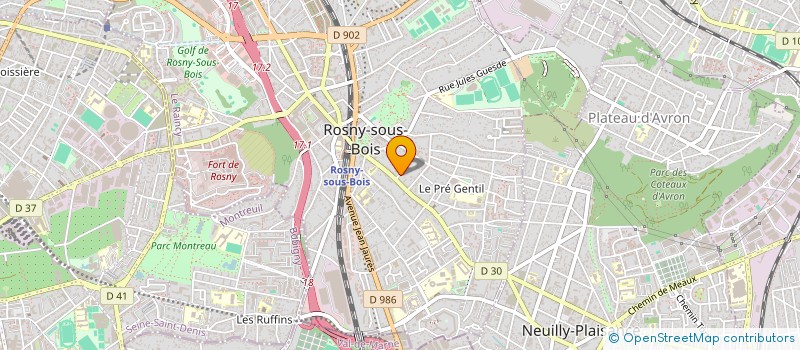 localisation de l'entreprise YS CONSEIL à ROSNY-SOUS-BOIS