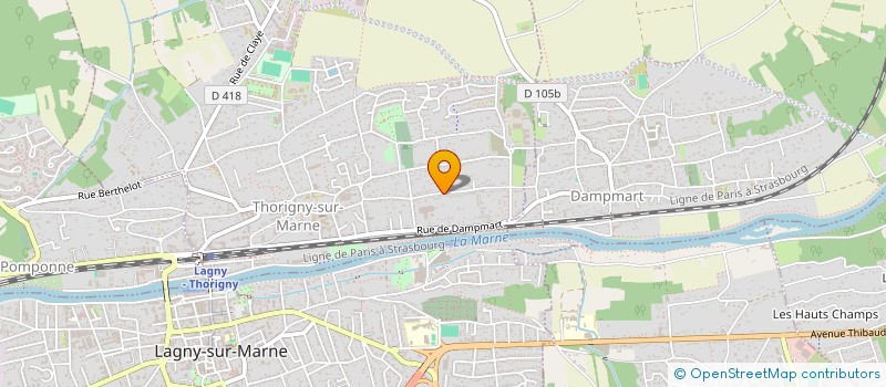 localisation de l'entreprise YS FIBRE à THORIGNY-SUR-MARNE