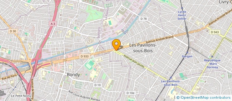 localisation de l'entreprise YS INVEST à LES PAVILLONS-SOUS-BOIS