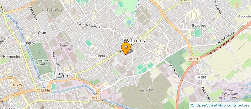 localisation de l'entreprise YS PNEUS  WATTRELOS