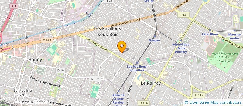 localisation de l'entreprise YSACK IMMOBILIER à LES PAVILLONS-SOUS-BOIS